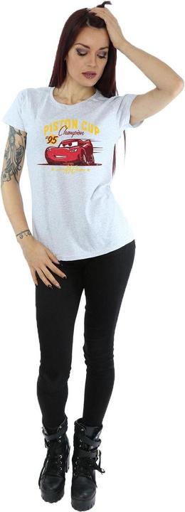 Actual product image Disney Womens/Ladies Cars Piston Cup Champion Cotton T-Shirt (S)