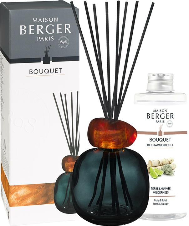 Actual product image Maison Berger Duftstäbchen Minéral + 180 ml Terre Sauvage, Schwarz (180 ml)