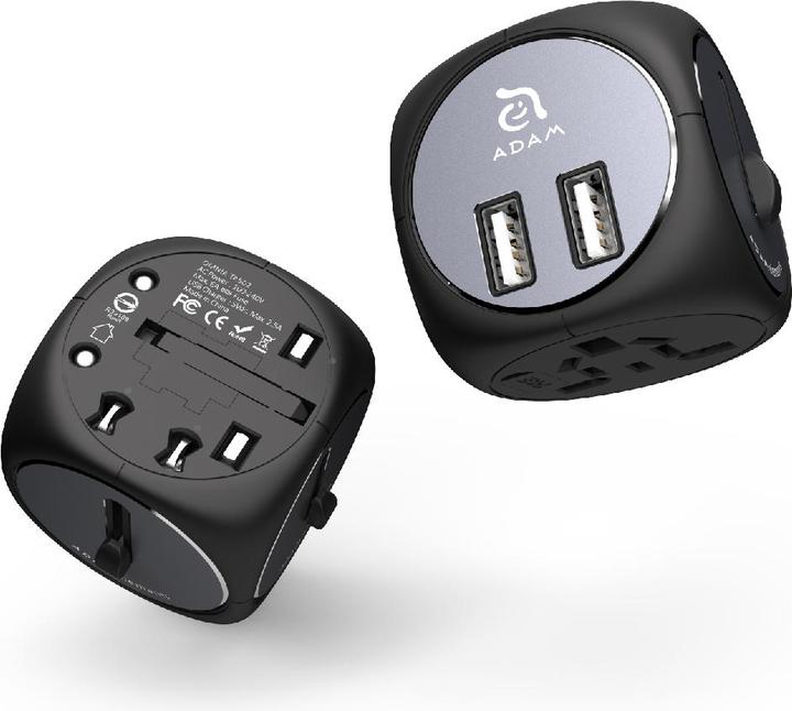 Actual product image Adam Elements OMNIA TA502 - Travel Adapter, Black/ Grey