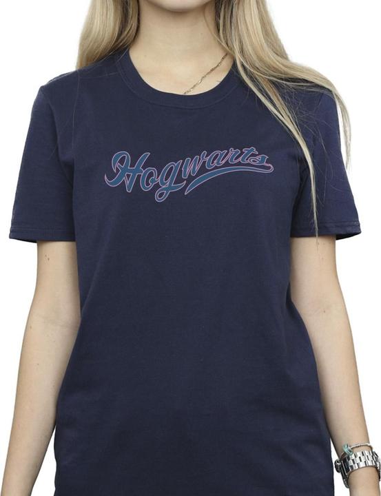 Actual product image Womens/Ladies Hogwarts Writing Cotton Boyfriend T-Shirt (XL)