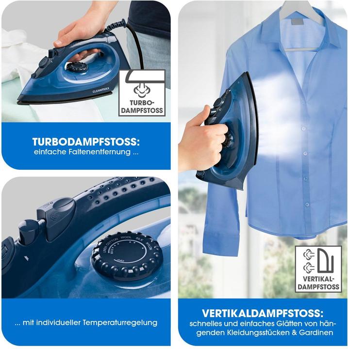 Productafbeelding CleanMaxx Stoomstrijkijzer CLEAN editie (2200 W, 0.70 g/min)