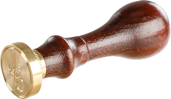 Image du produit Herbin Sceau rond à vis (lettre anglaise) avec manche en bois vernis - a