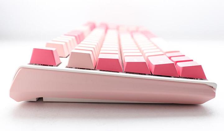 Actual product image Ducky One 3 Gossamer Pink Gaming Keyboard - MX-Ergo-Clear (US) (US, Cable)