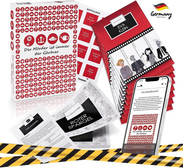 Actual product image Parameter B PARPB001 - Der Mörder ist immer der Gärtner - Krimi-Dinner Spiel, 4 Spieler, 16 Jahren (DE-Ausgabe) (German)