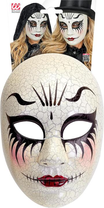 Actual product image Widmann Commedia Dell'Arte Mask Cracked Face