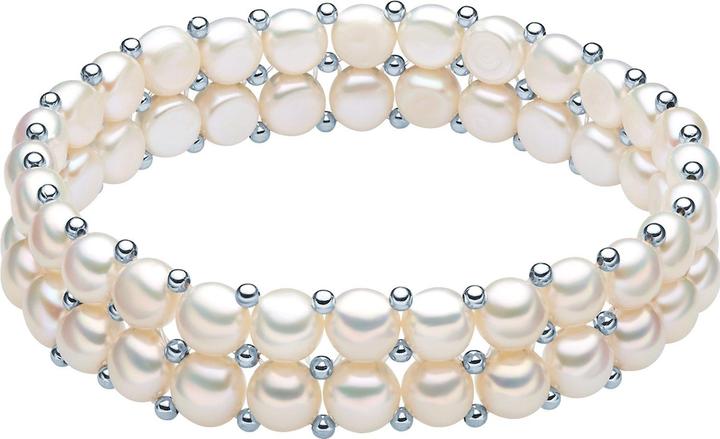 Actual product image Valero Pearls Ladies sterling silver freshwater cultured pearl silver 19.0 cm - 3116 (19 cm, Sterling Silver)