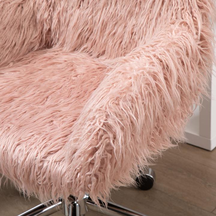 Actual product image Vinsetto Office chair with faux fur
