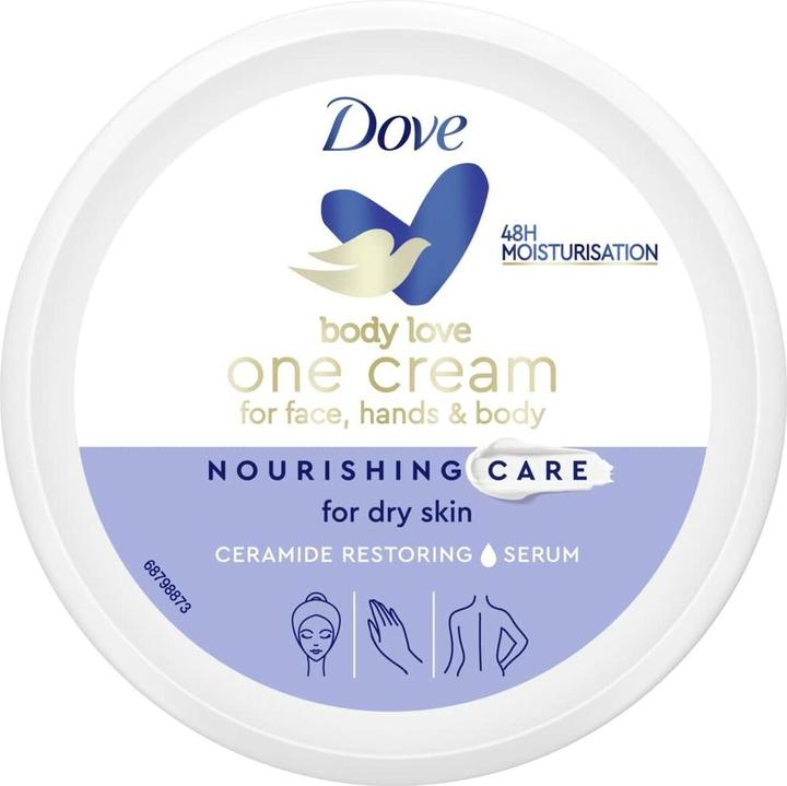 Actual product image Dove Nourishing face and body cream for dry skin Body Love ( Nourish ing Care ) 250 ml (Body cream, 250 ml)