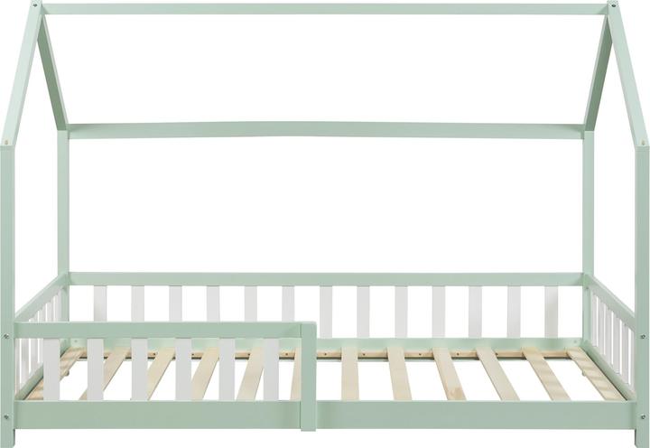 Immagine prodotto En.Casa Letto Hesel con materasso e protezione anticaduta 90x200cm Verde menta (90 x 200 cm)