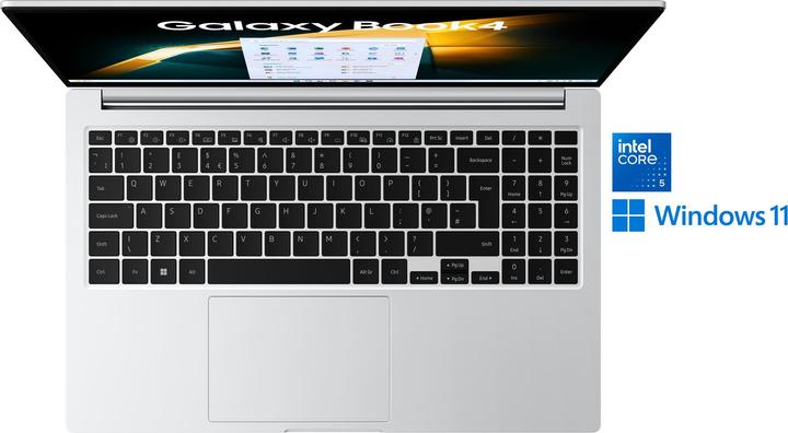 Immagine prodotto Samsung Galaxy Book4 - 15,6 pollici i5-120U 16 GB 256 GB W11P Argento Platino (15.60", Intel Core 5 120U, 16 GB, 256 GB, DE)