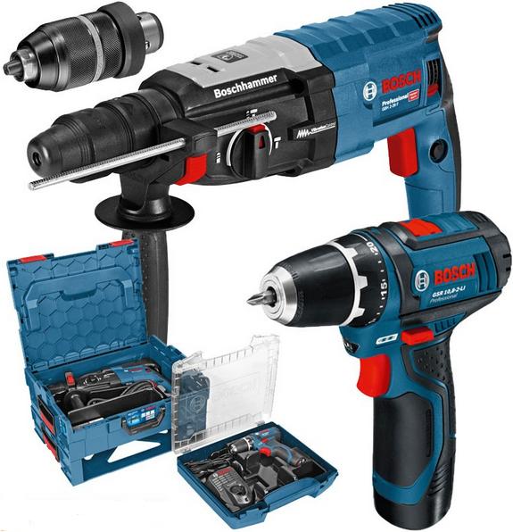 Produktbild Bosch Professional Gbh 2-28 F + Gsr 10,8-2 (Akkubetrieb)