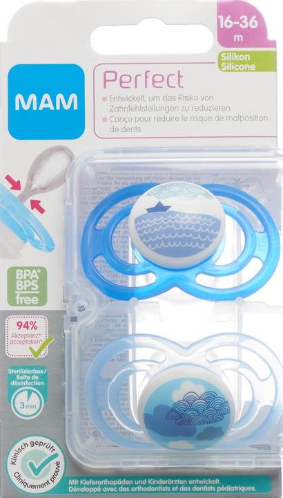 Immagine prodotto MAM Perfect Nuggi Silikon 16-36 Monate (2 x, 16 - 36 M.)