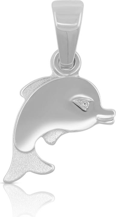 Actual product image Muau Pendant Dolphin white gold 750, 17x10mm (750/18K white gold)