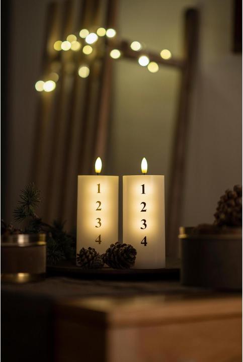 Immagine prodotto Sirius Candela LED Silent Advent, 7 cm x 150 mm, bianco (1 x)