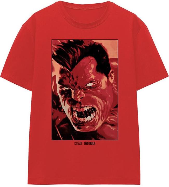 Actual product image Unisex Adult Red Hulk Roar T-Shirt (M)