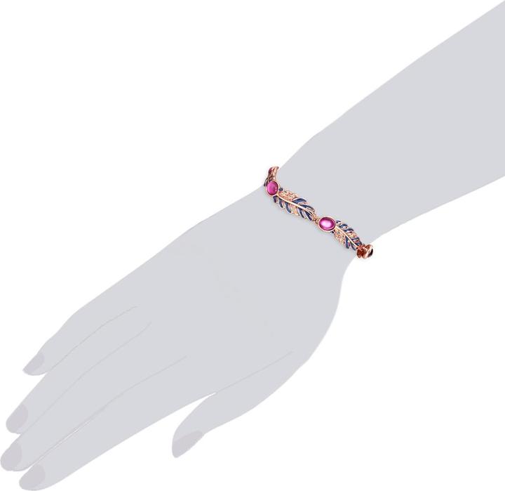 Actual product image Lulu & Jane Feather metal alloy decorated with crystals by Swarovski® rose gold 19.0 cm - 33602 (19 cm, Metal alloy)