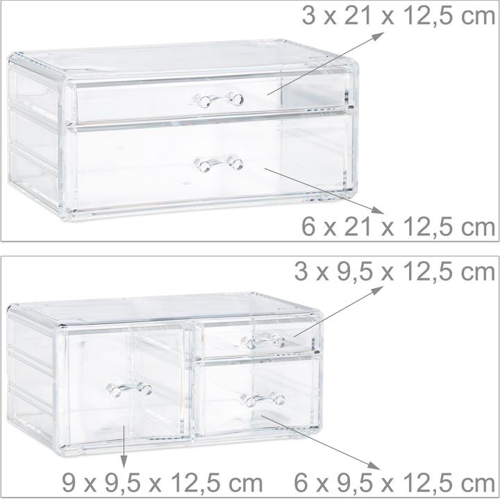 Actual product image Relaxdays Acrylic Makeup Organizer 21 Compartments