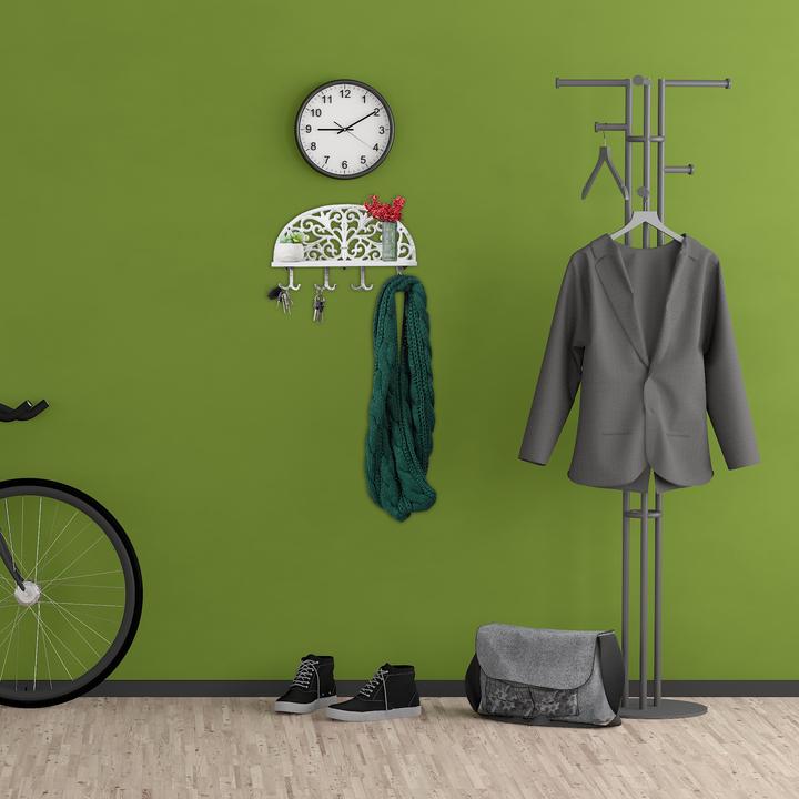 Image du produit Relaxdays Porte-manteaux mural, 4 crochets