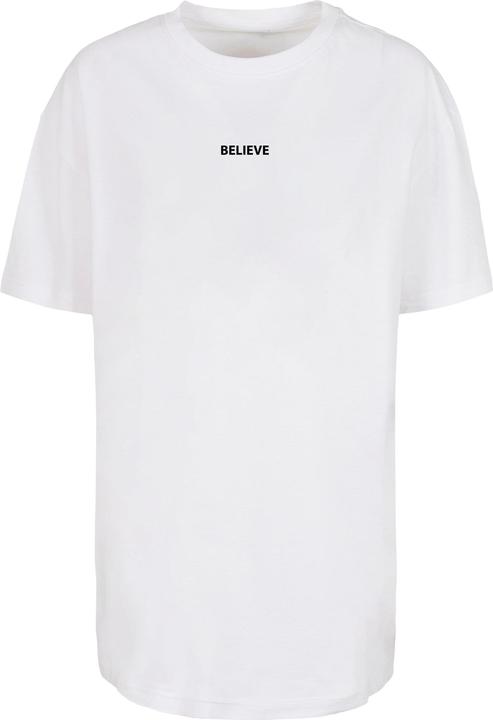 Actual product image Merchcode Ladies Believe Front Oversized Boyfriend Tee - 118939 (L)