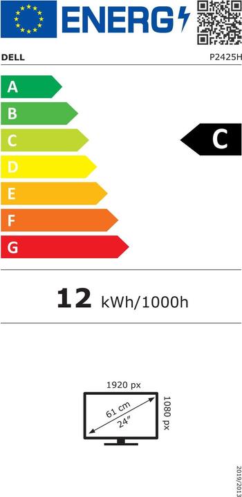 Energy Label Dell P2425H (1920 x 1080 pixels, 23.80")