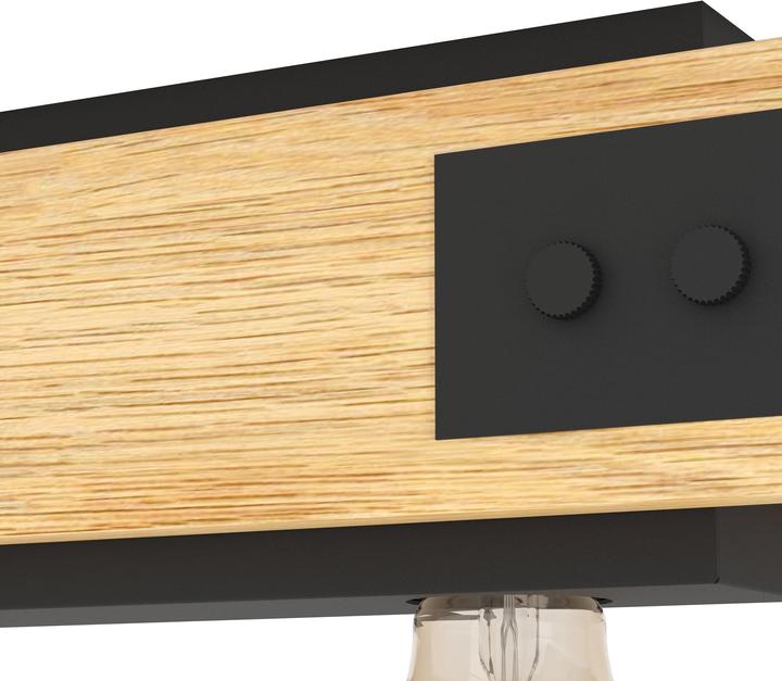 Immagine prodotto EGLO Lampada da soffitto LAYHAM 4x E27, Marrone/Nero (E27)