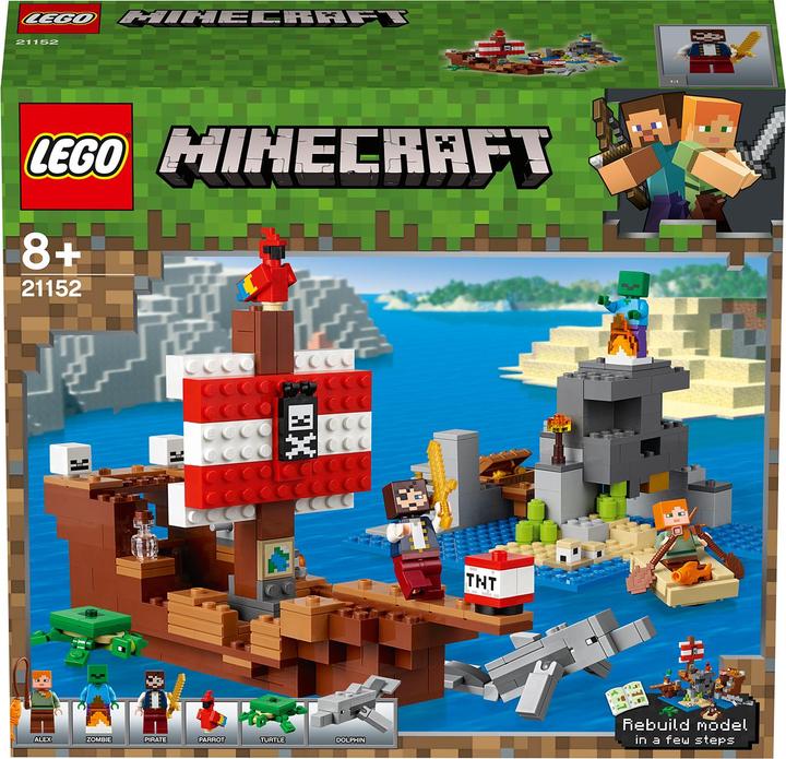 Image du produit LEGO L'aventure du bateau pirate (21152, LEGO Minecraft)