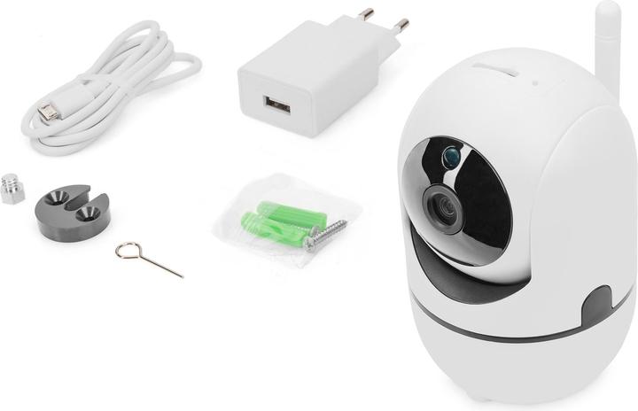 Produktbild Digitus Smarte Full HD PT-Innenkamera mit Auto-Tracking, WLAN + Sprachsteuerung (1920 x 1080 Pixels)