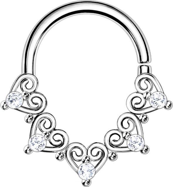 Star Piercing Flared Tunnel vergoldet Blume des Lebens (Messing, Chirurgenstahl 316L)