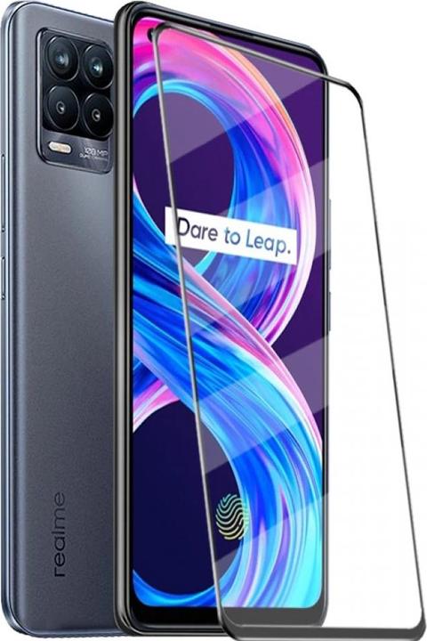 Produktbild Screenguard Realme 8 Pro Full Screen Panzerglas Schutzfolie 2.5D 9H (1 Stück, Realme 8 Pro)