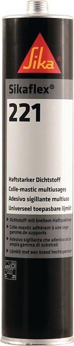 Sika Dichtstoff Sikaflex 221, 300 ml, weiß (0.42 kg, Weiss, 300 ml)