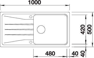 Produktbild Blanco Sona XL 6 S (100 cm, 50 cm)
