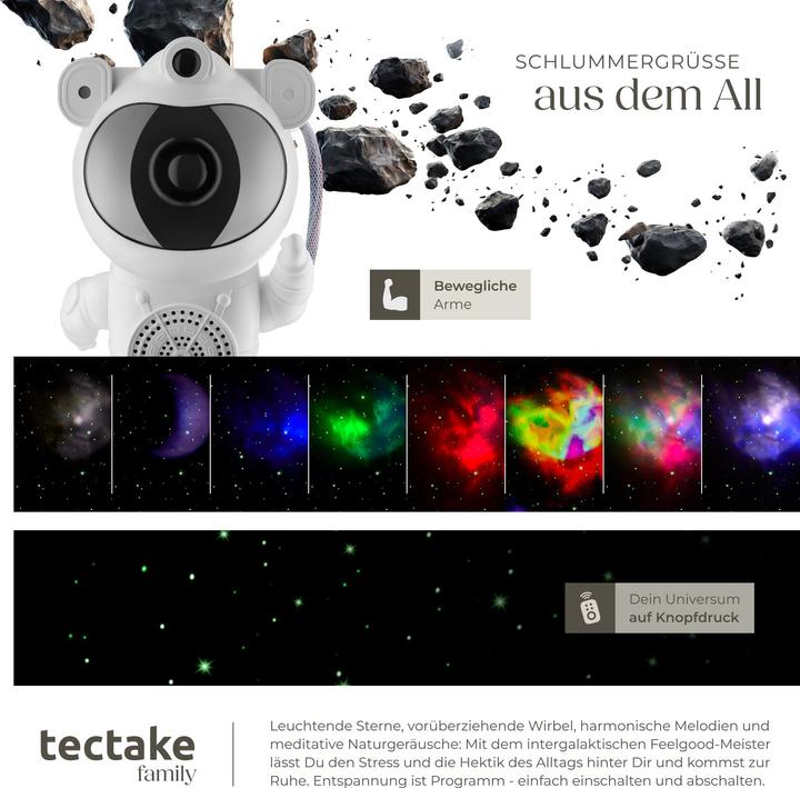 Produktbild tectake Sternenhimmel-Projektor Astronaut, inkl. Bluetooth
