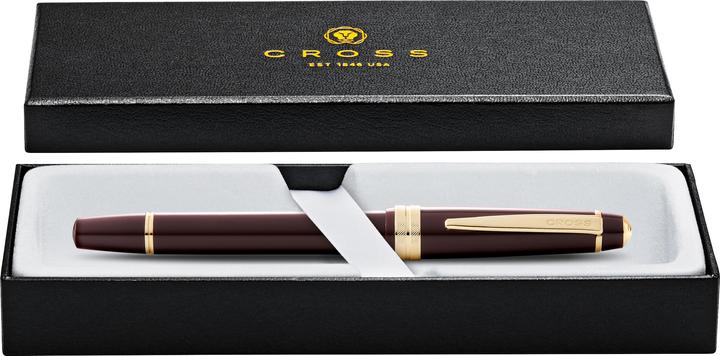 Produktbild Cross Füllfederhalter Bailey Light Rot/Gold, Medium, in Geschenkbox (Rot mit goldenen Beschlägen, 1 x)