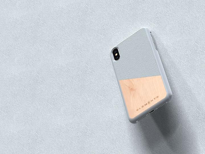Image du produit Nordic Elements Hélium original - Étui pour Iphone Xs Max avec véritable bois d'érable (gris clair) (Apple iPhone XS Max)
