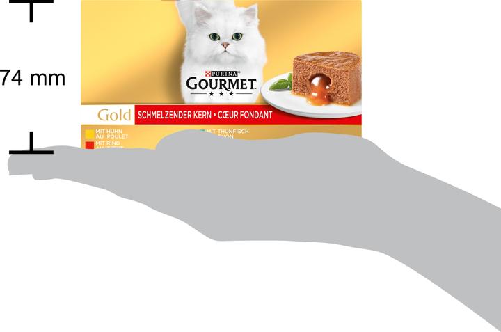 Image du produit Gourmet Poulet et boeuf Gold Melting Heart (Adulte, 4 pcs, 400 g)