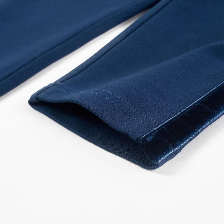 Produktbild VidaXL Kinderhose mit Schwarzen Zierleisten Marineblau (128)