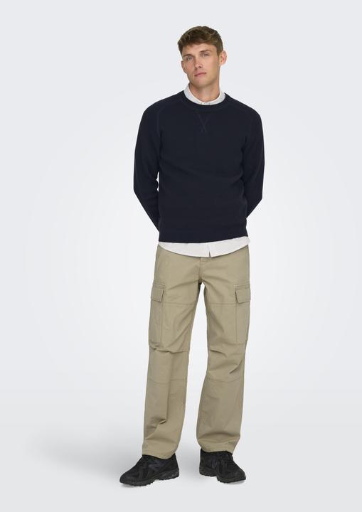 Immagine prodotto Only & Sons Pantaloni cargo elasticizzati a vita media dal taglio loose fit Pantaloni (34)