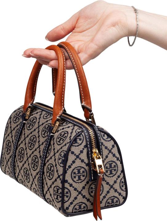 Image du produit Tory Burch monogram bucket in printed cotton monogram blue
