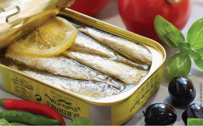 Image du produit la belle-iloise Sardines à l'huile d'olive et au citron (115 g)