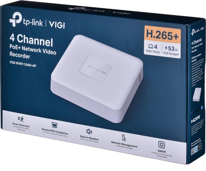 Immagine prodotto TP-Link VIDEOREGISTRATORE 4CH/VIGI NVR1104H-4P (Videoregistratore di rete (NVR))