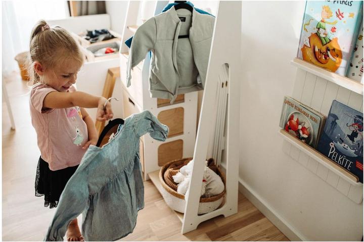 Image du produit Duck Woodworks Porte-manteau pour enfants avec tiroirs