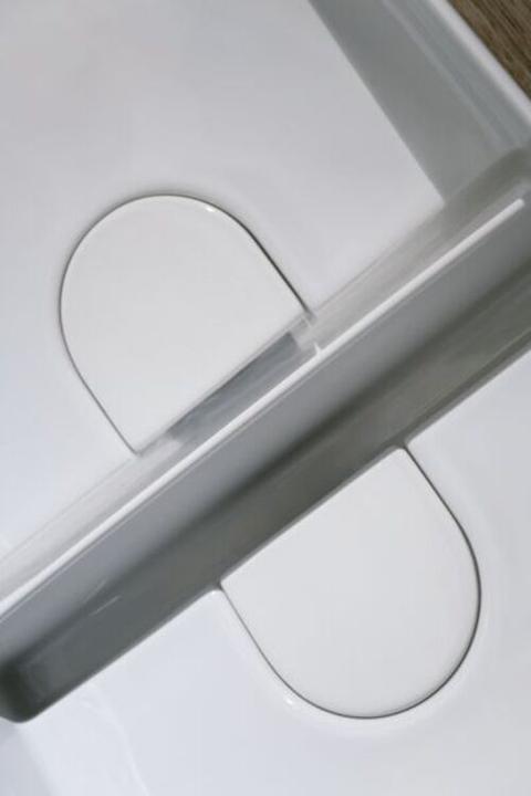 Image du produit Laufen Sondeur mobile à double lavabo, sans trou pour robinet, sans trop-plein, 1000x370mm, avec co (1015 mm, 157 mm)