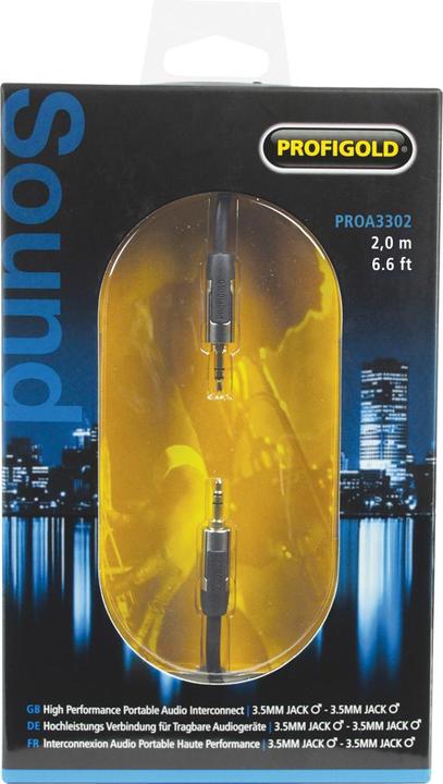 Image du produit Profigold Câble audio portable SKY 3.5mm (2 m, Jack 3,5 mm (AUX))