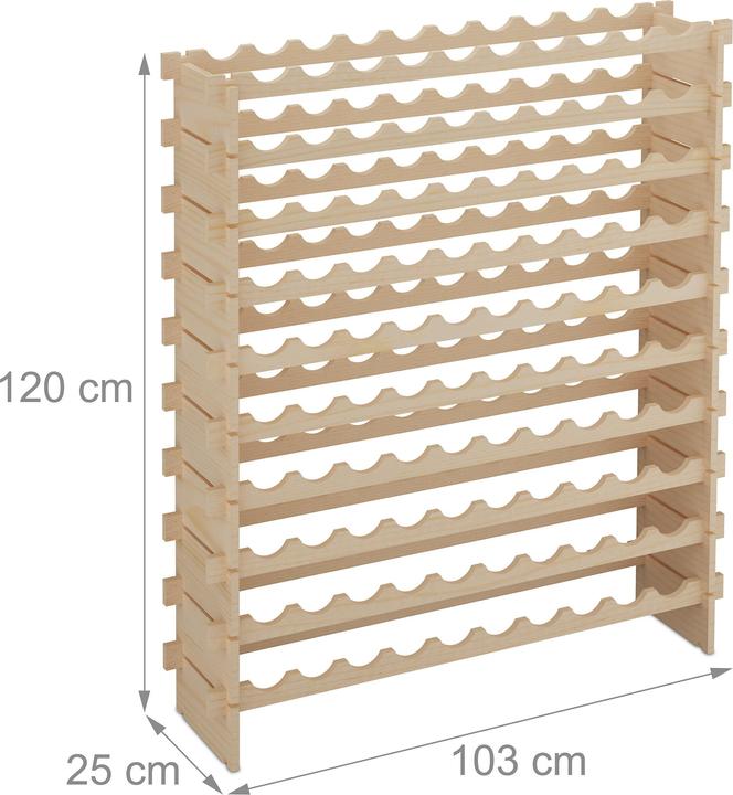 Immagine prodotto Relaxdays Weinregal (103 x 25 x 120 cm)