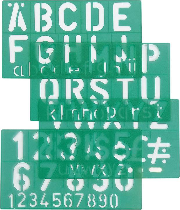 Image du produit Linex Norme de pochoir pour le lettrage (50 mm)