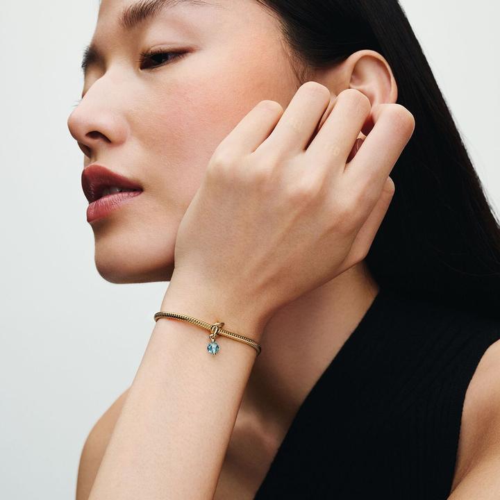 Actual product image Pandora Moments birthstone March (Metal gold-plated in 14K)