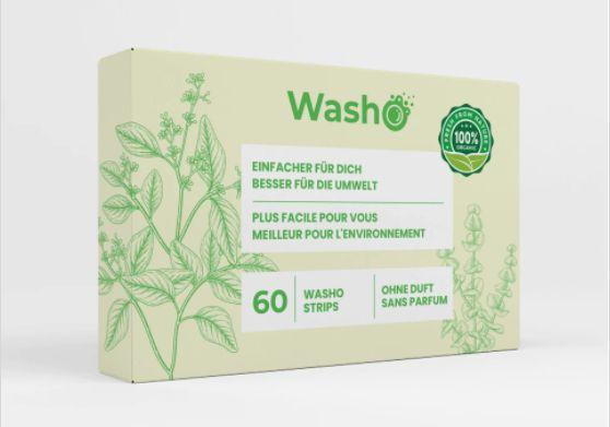 Actual product image Washo Wash Strips (60 Washing cycles, Washcloths)