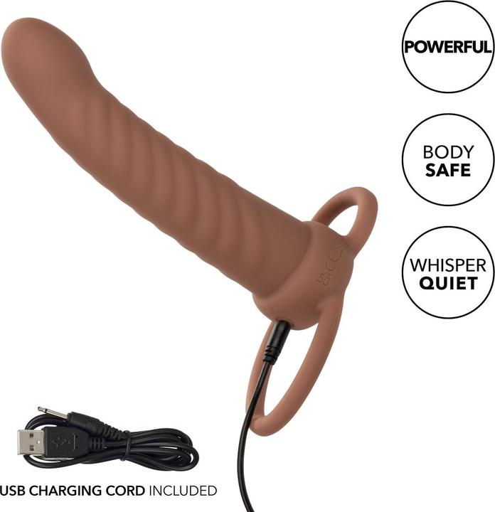 Immagine prodotto CalExotics Penetratore Doppio A Coste Maxx 10 Vibrazioni Marrone