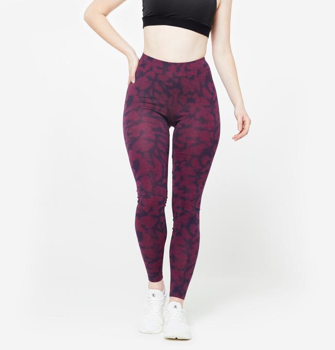 Produktbild Domyos Leggings Damen Slim dehnbar Baumwolle - lila (W30/L31)