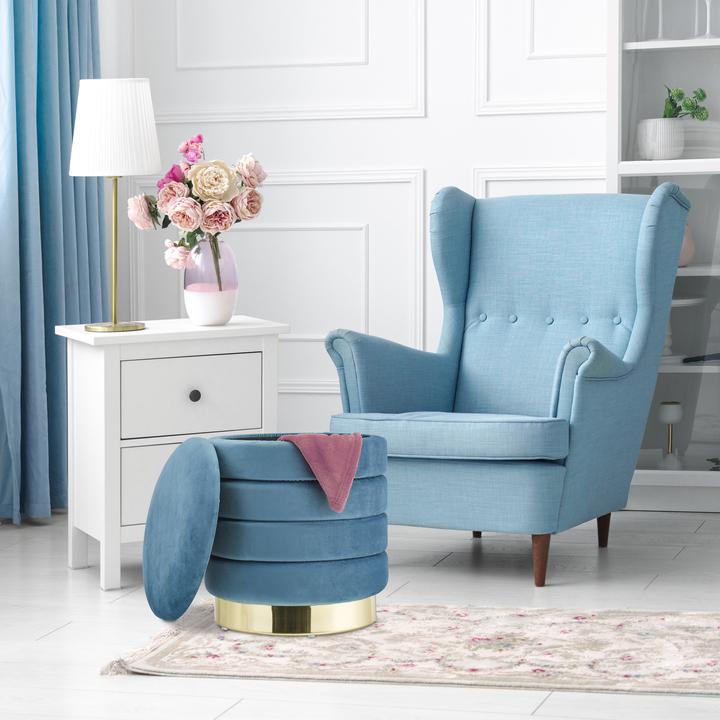 Image du produit Relaxdays Tabouret en velours